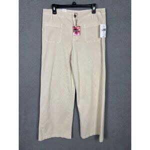 Roxy Women's Mid-Rise Straight Leg Corduroy Pants Size 32 Parchment NWT's.